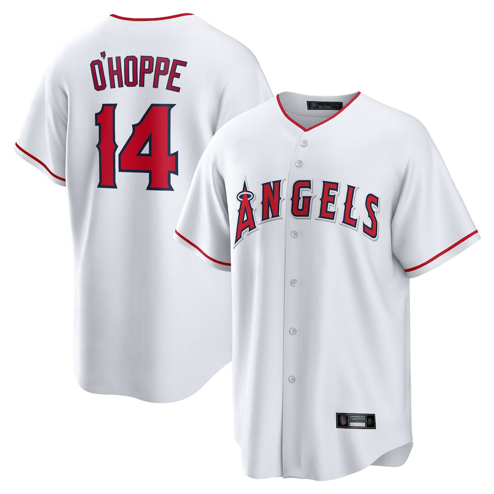 Trusc LA.Angels #14 Logan O'Hoppe Player White Home Game Stitched Jerseys