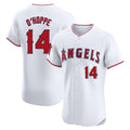 Trusc LA.Angels #14 Logan O'Hoppe Player White Limited Elite Stitched Home Jerseys