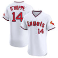 Trusc LA.Angels #14 Logan O'Hoppe Player White T-shirt Home Limited Elite Stitched Jerseys