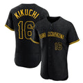 Trusc LA.Angels #16 Yusei Kikuchi Player Black Snake Skin City Limited Elite Home Stitched Jerseys