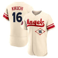 Trusc LA.Angels #16 Yusei Kikuchi Player Cream City Connect Limited ELite Home Stitched Jerseys