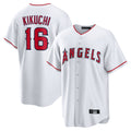 Trusc LA.Angels #16 Yusei Kikuchi Player White Home Game Stitched Jerseys
