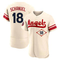 Trusc LA.Angels #18 Nolan Schanuel Player Cream City Connect Limited ELite Home Stitched Jerseys
