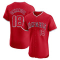 Trusc LA.Angels #18 Nolan Schanuel Player Red Home Limited Elite Stitched Jerseys