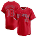 Trusc LA.Angels #18 Nolan Schanuel Player Red Home Limited Stitched Jerseys