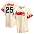 Trusc LA.Angels #25 Travis d'Arnaud Player Cream City Connect Home Stitched Jerseys
