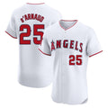 Trusc LA.Angels #25 Travis d'Arnaud Player White Limited Elite Stitched Home Jerseys