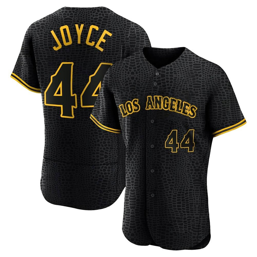 Trusc LA.Angels #44 Ben Joyce Player Black Snake Skin City Limited Elite Home Stitched Jerseys