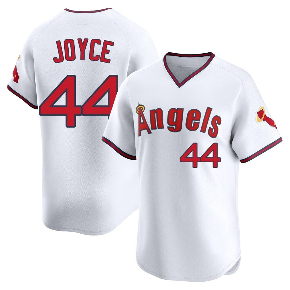 Trusc LA.Angels #44 Ben Joyce Player White T-shirt Home Limited Stitched Jerseys