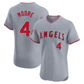 Trusc LA.Angels #4 Christian Moore Player Gray Home Limited Elite Stitched Jerseys