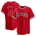 Trusc LA.Angels #4 Christian Moore Player Red Home Game Stitched Jerseys