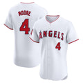 Trusc LA.Angels #4 Christian Moore Player White Limited Elite Stitched Home Jerseys