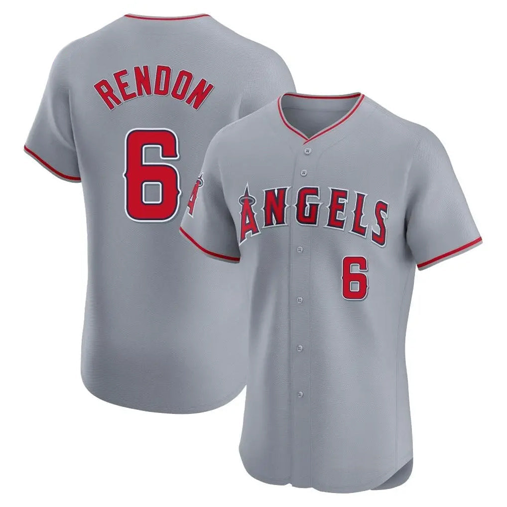 Trusc LA.Angels #6 Anthony Rendon Player Gray Home Limited Elite Stitched Jerseys