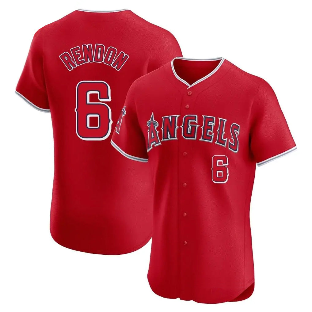 Trusc LA.Angels #6 Anthony Rendon Player Red Home Limited Elite Stitched Jerseys