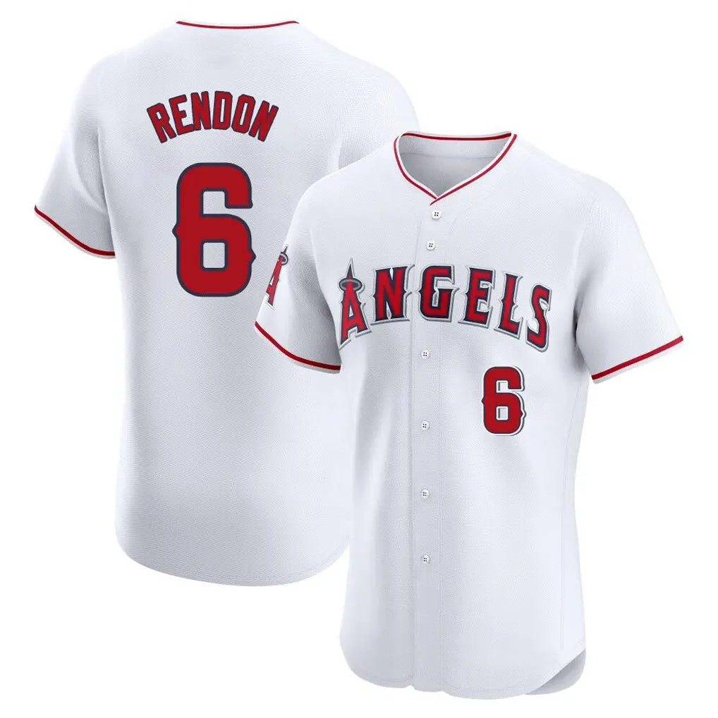 Trusc LA.Angels #6 Anthony Rendon Player White Limited Elite Stitched Home Jerseys