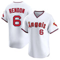 Trusc LA.Angels #6 Anthony Rendon Player White T-shirt Home Limited Stitched Jerseys