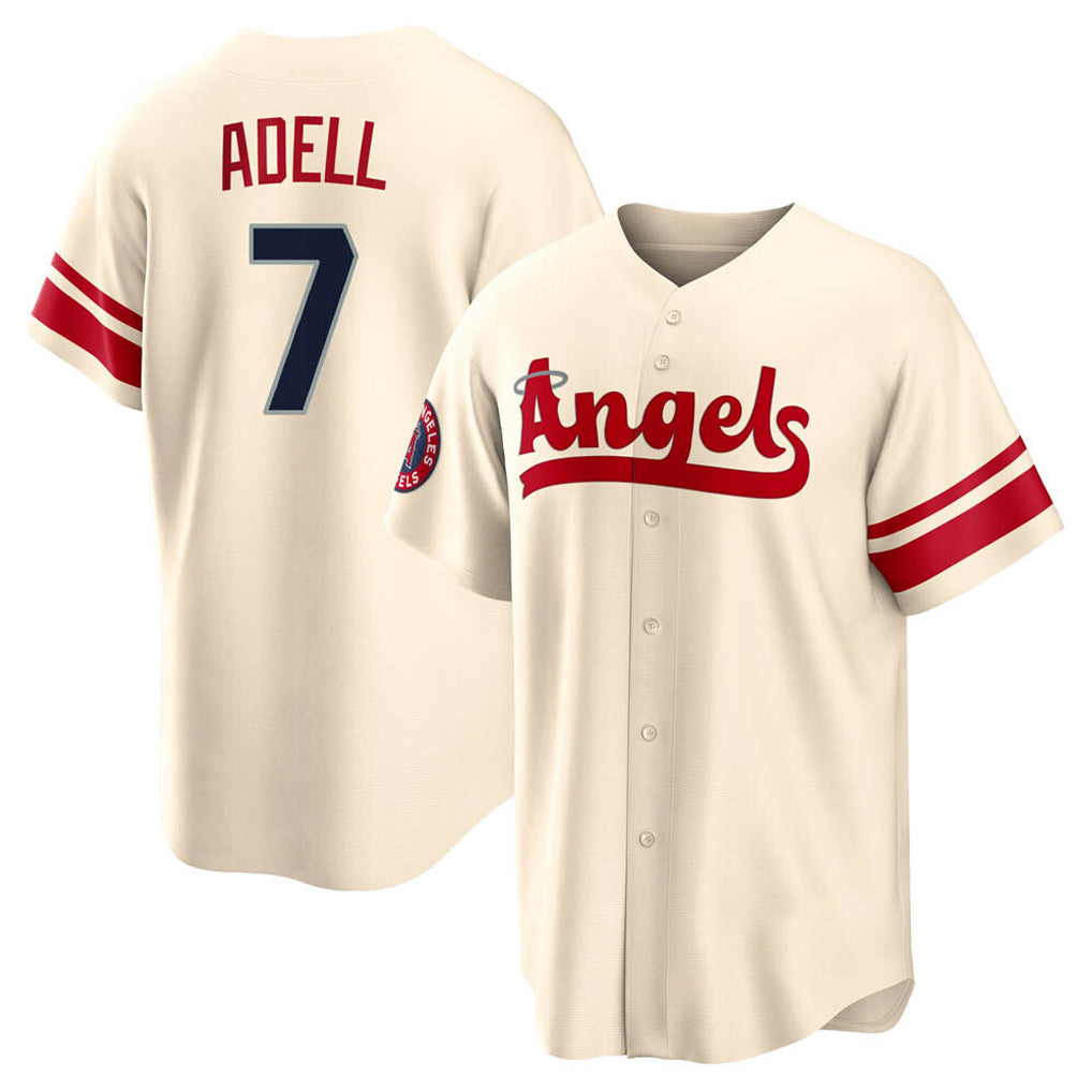 Trusc LA.Angels #7 Jo Adell Player Cream City Connect Home Stitched Jerseys