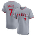 Trusc LA.Angels #7 Jo Adell Player Gray Home Limited Elite Stitched Jerseys