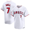 Trusc LA.Angels #7 Jo Adell Player White Limited Home Stitched Jerseys