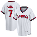 Trusc LA.Angels #7 Jo Adell Player White T-shirt Home Game Stitched Jerseys