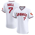 Trusc LA.Angels #7 Jo Adell Player White T-shirt Home Limited Elite Stitched Jerseys
