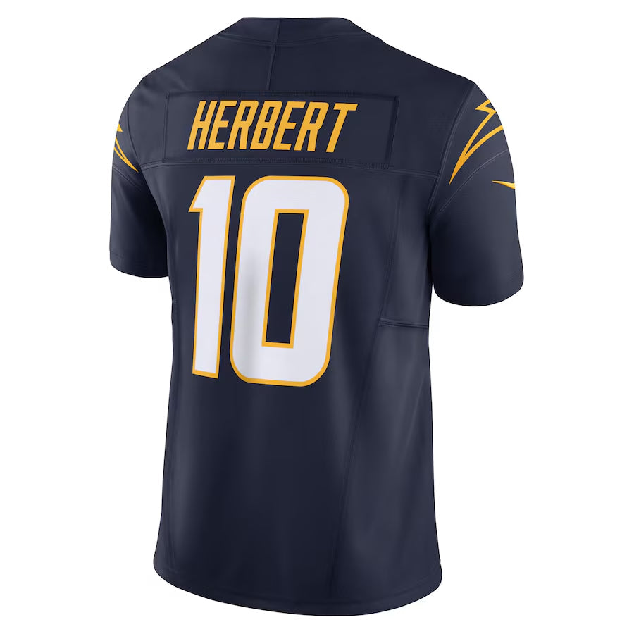 Trusc LA.Chargers #10 Justin Herbert Player Navy Vapor F.U.S.E. Limited Stitched Jerseys