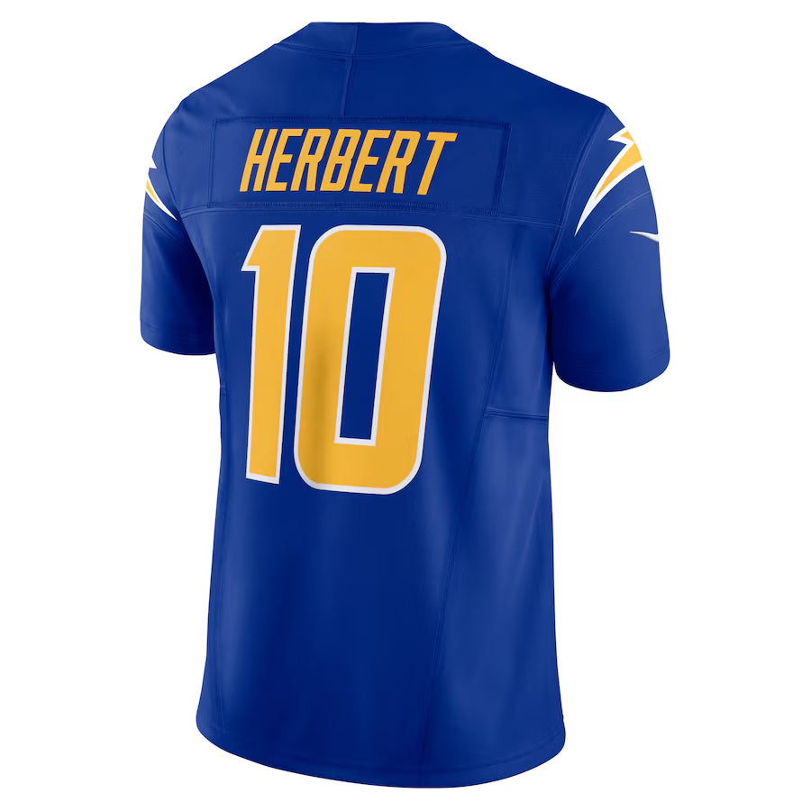 Trusc LA.Chargers #10 Justin Herbert Player Royal Vapor F.U.S.E. Limited Stitched Jerseys