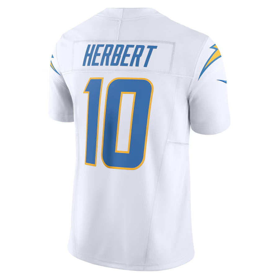 Trusc LA.Chargers #10 Justin Herbert Player White Vapor F.U.S.E. Limited Stitched Jerseys