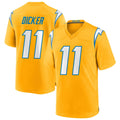 Trusc LA.Chargers #11 Cameron Dicker Player Gold Home Game Stitched Jerseys