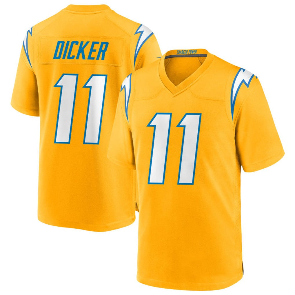 Trusc LA.Chargers #11 Cameron Dicker Player Gold Home Game Stitched Jerseys