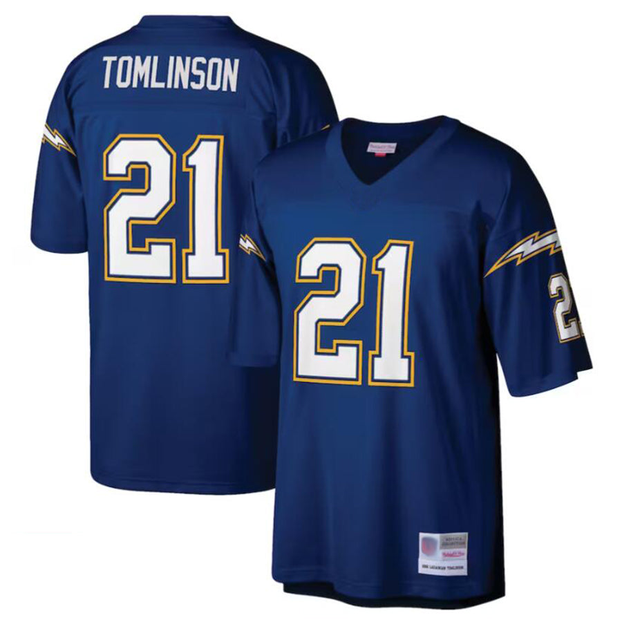 Trusc LA.Chargers #21 LaDainian Tomlinson Mitchell & Ness Navy Retired Player Legacy Replica Jersey Stitched Jersey
