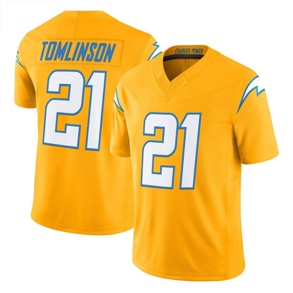 Trusc LA.Chargers #21 LaDainian Tomlinson Player Gold F.U.S.E. Vapor Limited Stitched Jerseys