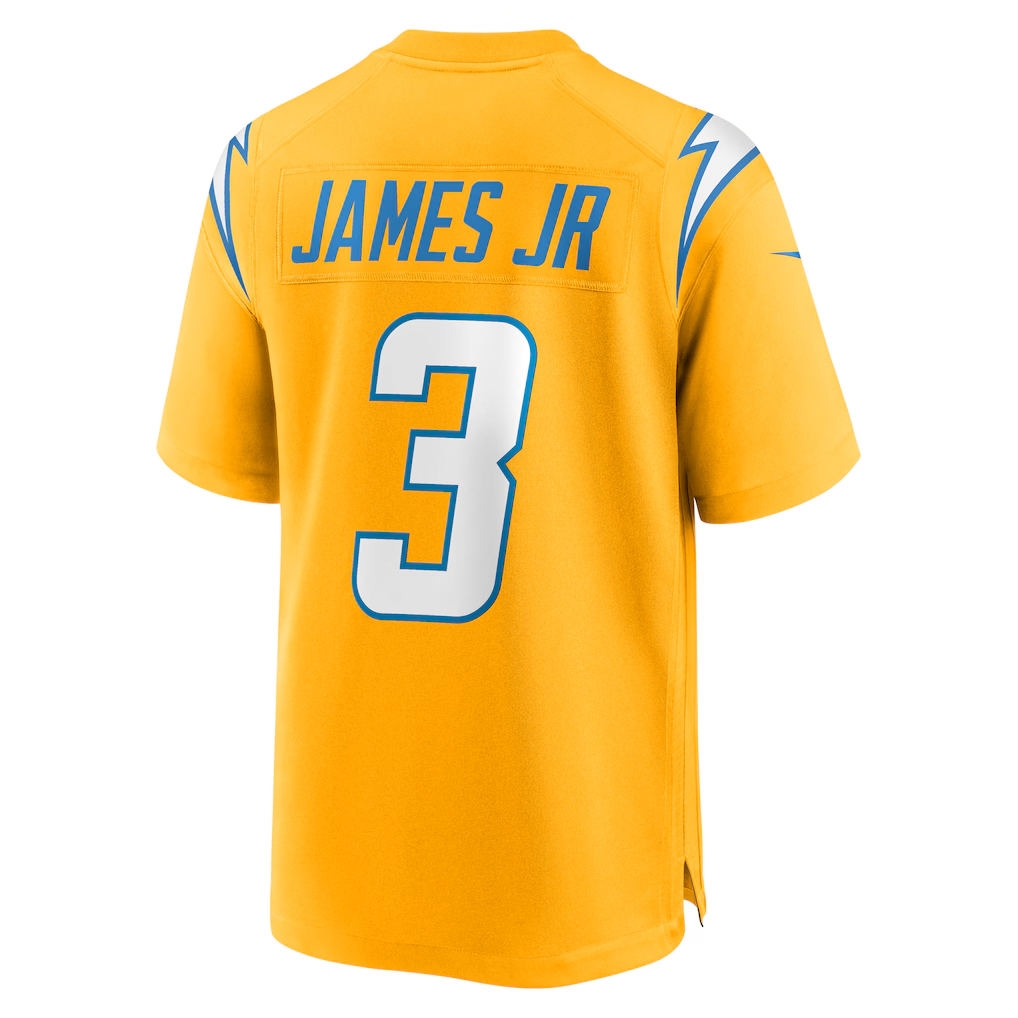 Trusc LA.Chargers #3 Derwin James Jr. Gold Alternate Charger Power Game Player Stitched Jerseys
