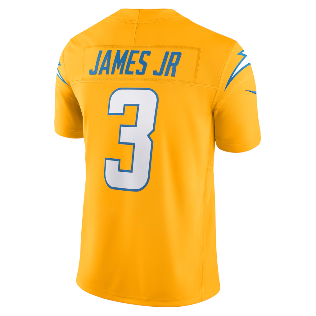 Trusc LA.Chargers #3 Derwin James Jr. Gold Alternate Charger Power Vapor F.U.S.E. Limited Stitched Jerseys