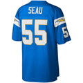 Trusc LA.Chargers #55 Junior Seau Mitchell & Ness Powder Blue Legacy Replica Stitched Jerseys