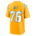 Trusc LA.Chargers #76 Joe Alt Gold Alternate Charger Power Game Player Stitched Jerseys