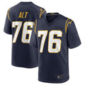 Trusc LA.Chargers #76 Joe Alt Navy 2024 Draft First Round Pick Player Game Jersey American Stitched Jersey