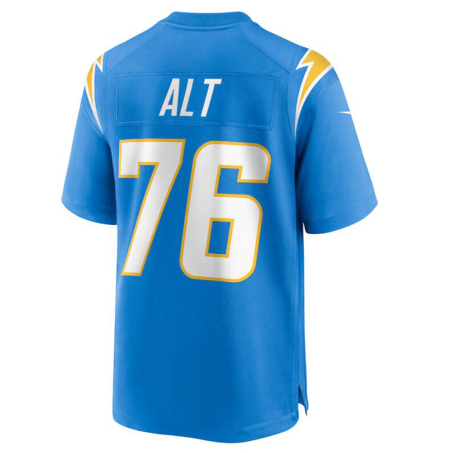 Trusc LA.Chargers #76 Joe Alt Powder Blue 2024 Draft First Round Pick Player Game Jersey Stitched Jerseys