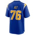 Trusc LA.Chargers #76 Joe Alt Royal Alternate Player Game Jersey American Stitched Jersey
