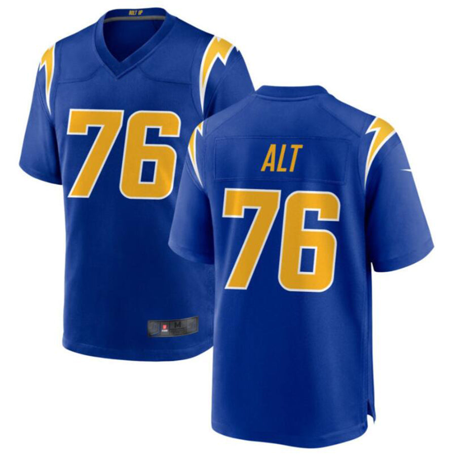Trusc LA.Chargers #76 Joe Alt Royal Alternate Player Game Jersey American Stitched Jerseys