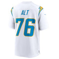 Trusc LA.Chargers #76 Joe Alt White 2024 Draft First Round Pick Player Game Jersey American Stitched Jersey
