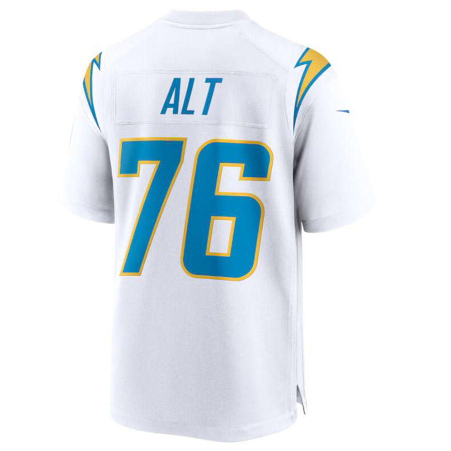 Trusc LA.Chargers #76 Joe Alt White 2024 Draft First Round Pick Player Game Jersey American Stitched Jersey