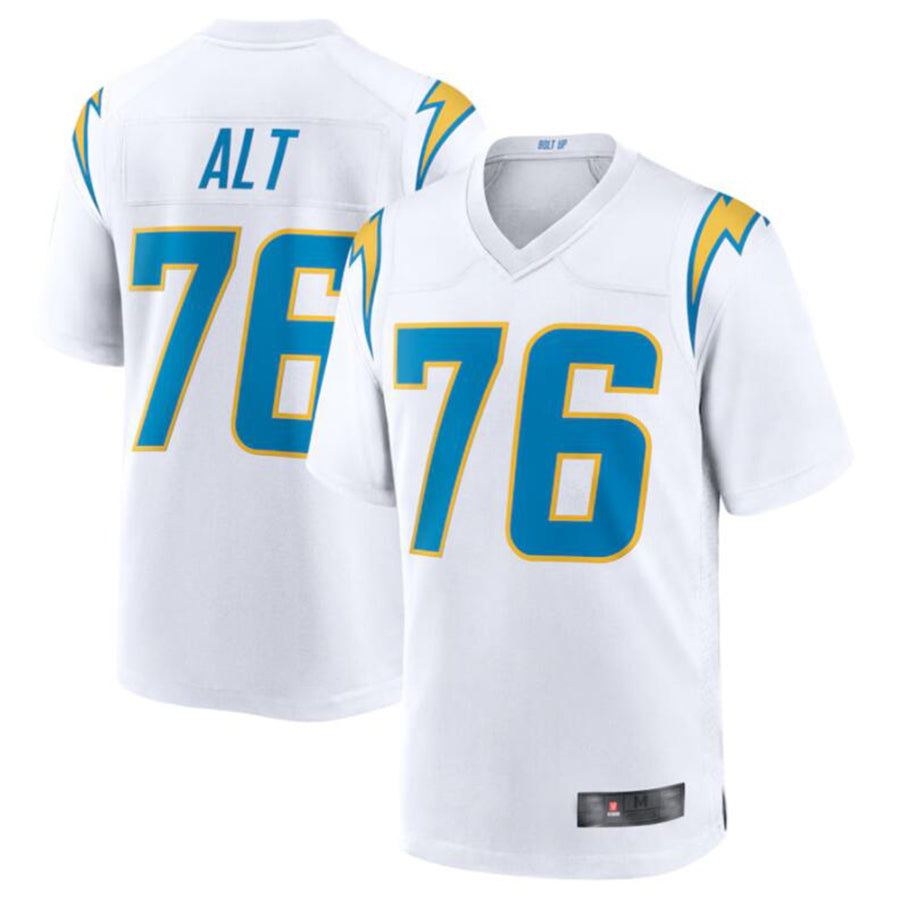 Trusc LA.Chargers #76 Joe Alt White 2024 Draft First Round Pick Player Game Jersey American Stitched Jerseys