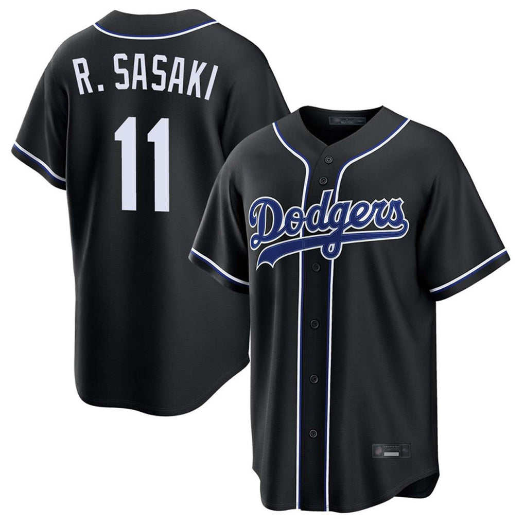 Trusc LA.Dodgers #11 Roki Sasaki Player Black Carbon Limited Home Stitched Jerseys