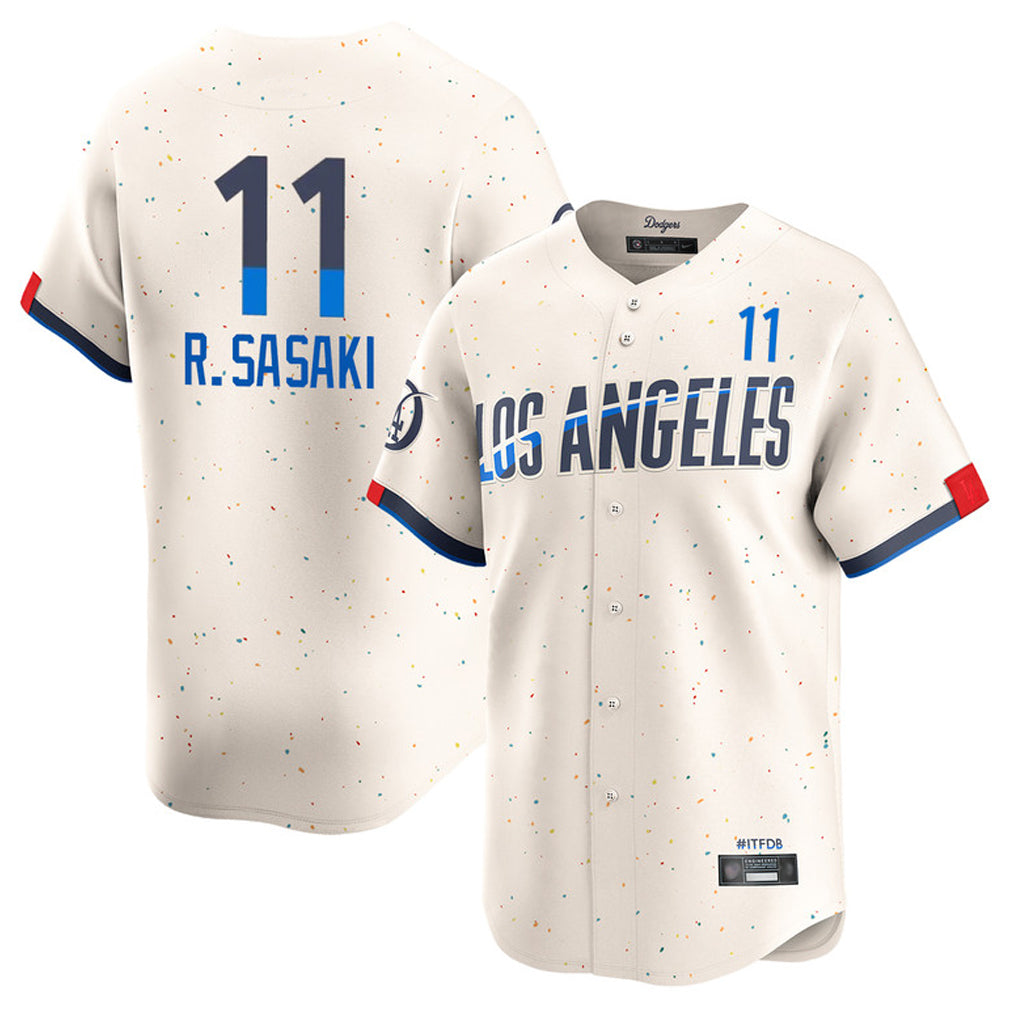 Trusc LA.Dodgers #11 Roki Sasaki Player Cream City Connect Limited Home Stitched Jerseys