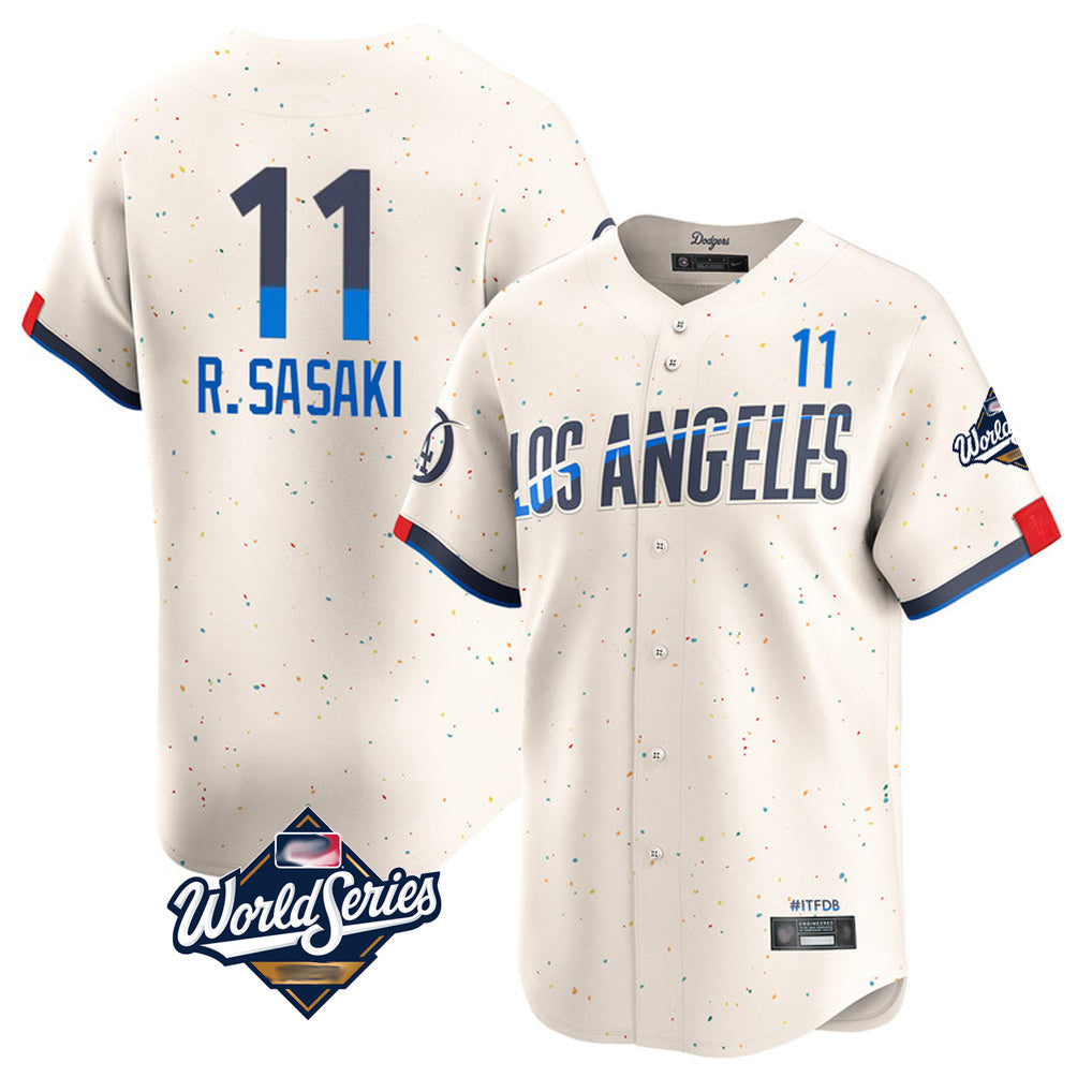 Trusc LA.Dodgers #11 Roki Sasaki Player Cream World Series City Connect Limited Home Stitched Jerseys