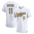Trusc LA.Dodgers #11 Roki Sasaki Player Gold Limited Elite Home Stitched Jerseys