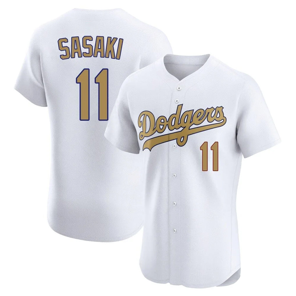 Trusc LA.Dodgers #11 Roki Sasaki Player Gold Limited Elite Home Stitched Jerseys