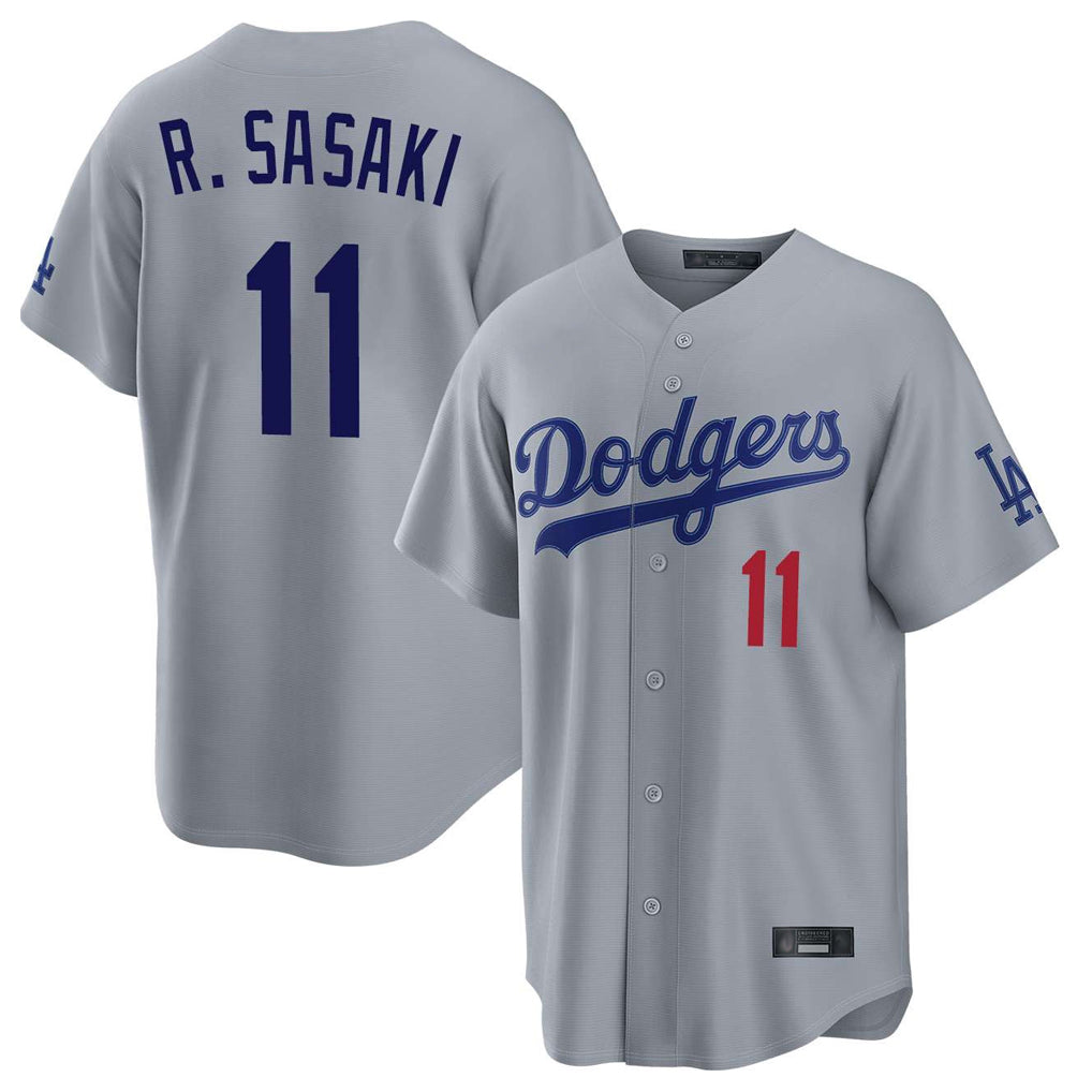 Trusc LA.Dodgers #11 Roki Sasaki Player Gray Game Home Stitched Jerseys
