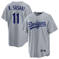 Trusc LA.Dodgers #11 Roki Sasaki Player Gray Game Stitched Jerseys